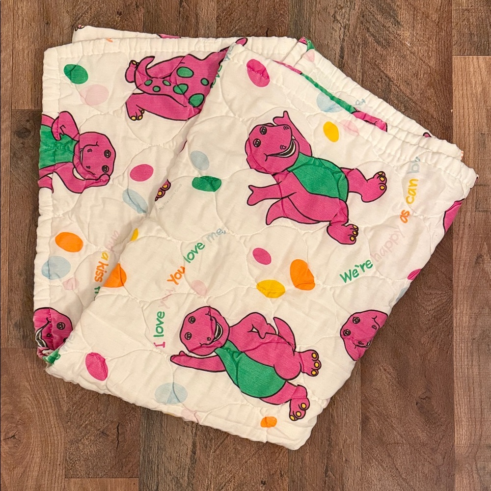 Baby Dreams Vintage Barney Blanket